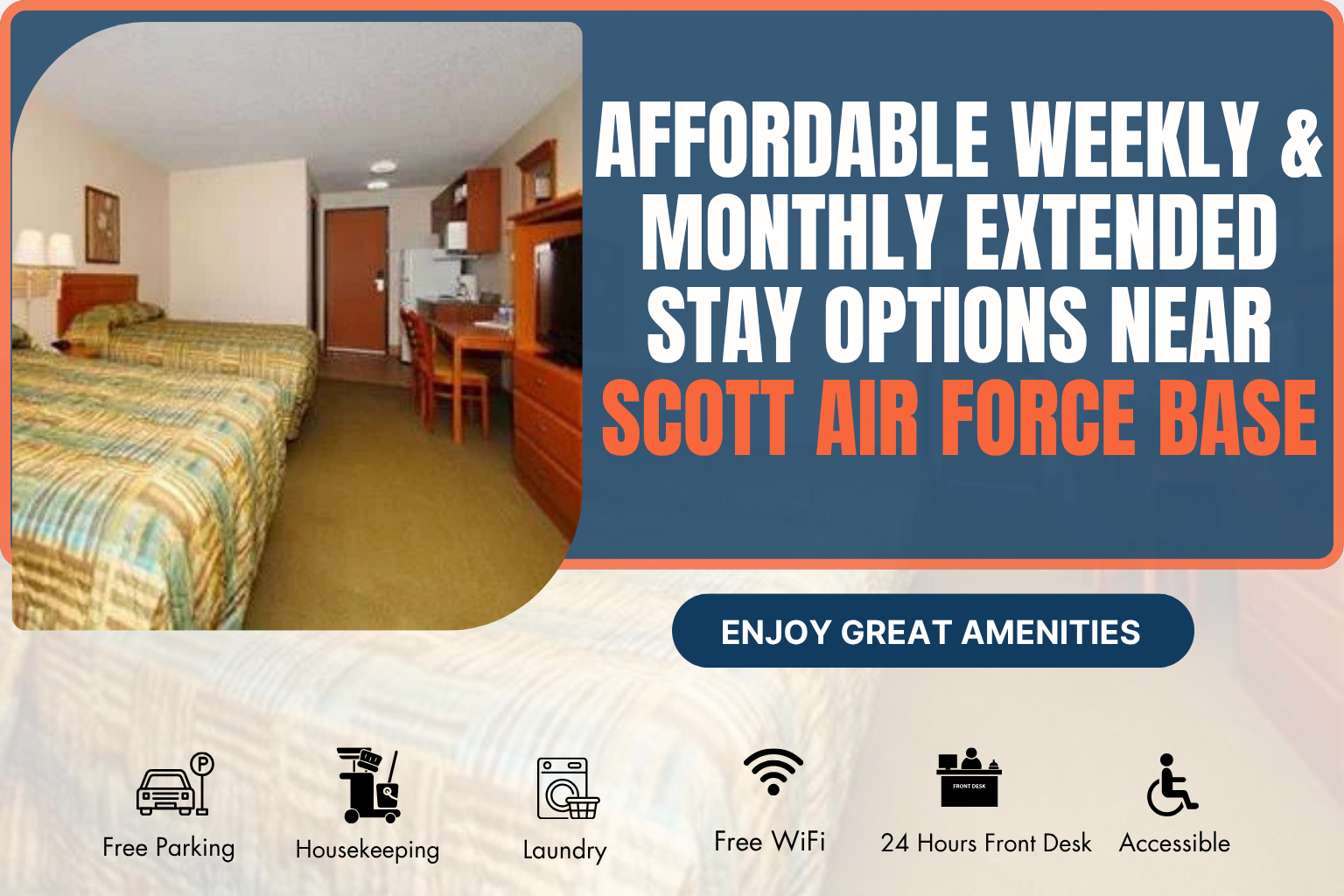 Affordable Weekly & Monthly Extended Stay Options Near Scott Air Force Base